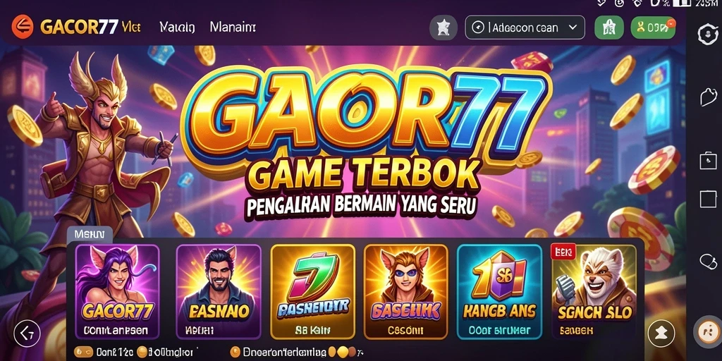 Tampilan menarik dari gameplay Slot GACOR77