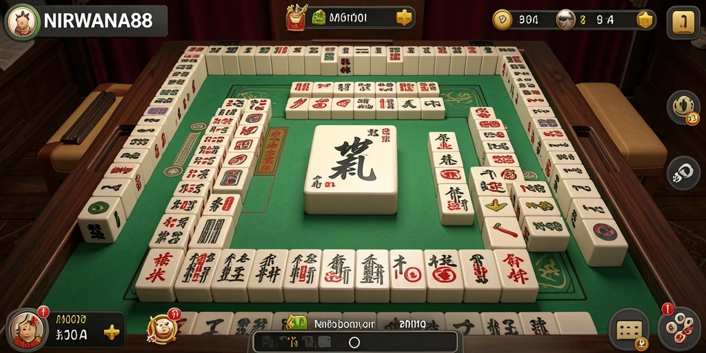 Tampilan gameplay NIRWANA88 yang seru dan menantang di Mahjong.